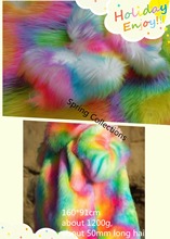 160cm*91cm Multicolor plush fabric fox fur,Plush carpet mats fabric,DIY handmade faux fur fabric 45-65mm hair 2024 - buy cheap