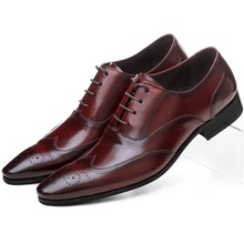 Nuevo Negro/marrón Tan Oxfords zapatos de negocios zapatos de boda de cuero genuino Zapatos de vestir para Hombre Zapatos de trabajo de oficina de moda 2024 - compra barato