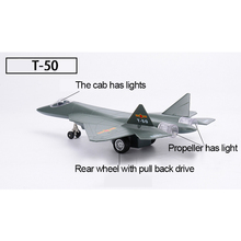 Toy T50 Fighter Alloy Aircraft Model Pull Back With Simulation Sound And Light Function Children's Toy Model Collection Gifts 2024 - buy cheap