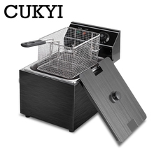 CUKYI 8L Electric deep fryer Multifunctional Commercial Grill Frying pan French fries machine Potato chip/chicken fryer 2024 - buy cheap