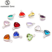 10pcs Colorful Crystal Birthstone Charms for Necklace Bracelet Jewelry Making Transparent Glass Pendants Diy Accessories 2024 - buy cheap