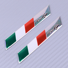 DWCX 2Pcs 3D Italy Flag Car Stickers Fender Trunk Emblem Badge Sticker Decoration Fit for Audi BMW VW Alfa Romeo FIAT 2024 - buy cheap