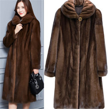 6XL 2019 New Faux Mink Fur Coat Women Winter New Fake Fur Coats For Women Long Artificial Fur Imitation Fur Jackets 2024 - buy cheap
