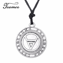 Teamer Ancient Vikings Runes Amulet Pendant Necklace Veles Symbol Vintage Slavic Wealth  Talisman Amulet Wicca Jewelry 2024 - buy cheap