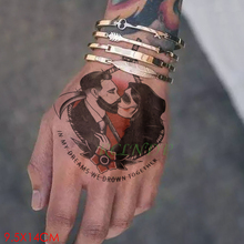 Водонепроницаемая Временная тату-наклейка поцелуй пара Грим жнец поддельные тату флэш-тату Ручная Рука художественные татуировки для девушек женщин мужчин 2024 - купить недорого