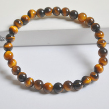 6MM Tigereye Beads Bracelet Bangle Stretch 7.5 Inch Jewelry For Gift G634 2024 - buy cheap