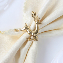 Christmas Deer Napkin Ring Alloy Napkin Buckle Wedding Party Napkin Ring Napkin Holder Desktop Party Dinner Table Decoration 2024 - buy cheap