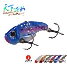 TAF 38mm/42mm/50mm VIB Fishing Lure VMC Treble Hook Vibration Isca Artificial Hard Bait 3D Eyes Carp Fishing Swimbait Wobblers 2024 - buy cheap