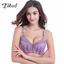 Fikosensuais de renda fina, sutiã para mulheres, respirável, lingerie push up, roupa íntima, plus s, ize c d, copo 42 44, branco, preto # z014 2024 - compre barato