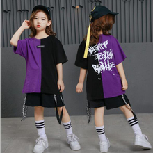 Ropa de calle para niños y niñas, disfraces de baile de hip hop, prendas de competición, hip-hop, prendas de danza, 110-180cm, nuevo diseño 2024 - compra barato