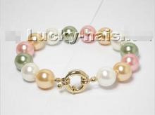 FREE SHIPPING HOT sell new Style >>>> AAA multicolor round south sea shell pearls Bracelet 2024 - buy cheap