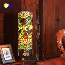 FUMAT Grape Tiffany Staneid Glass Living Room American Sofa Light Atmospheric Luxury LED Hall Lobby Bedroom Floor Lamp 2024 - buy cheap