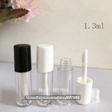 1.3ML 50pcs 100pcs Black White Cap Empty Lip Gloss Tube Clear Plastic Elegant Liquid Lipstick Container Mini Lip Gloss Bottle 2024 - buy cheap