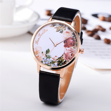 Luxury Fashion Leather Band Analog Quartz Round Wrist Watch Watches Leather Bracelet Watches Gifts Relogio Feminino Reloj Mujer 2024 - buy cheap