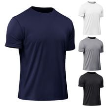 Men Fast Dry Tight Tee Shirts Plus Size Perspiration Workout Fitness T shirt 2018 Tops Short Sleeve O-neck T-shirt M-3XL X3 2024 - buy cheap