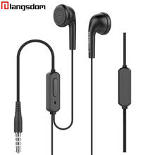 Langsdom Q1 Original 3.5mm Wired Stereo earphone Built-in Microphone Universal Earphone for iPhone for Xiaomi Samsung S6 MP3/4 G 2024 - buy cheap