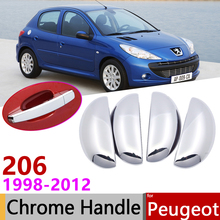 Capa adesiva para porta de carro, acessórios cromados para peugeot 206 206 + 206sw 206cc 1998 ~ 2012, 1999, 2002, 2005 2024 - compre barato