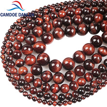 Natural Stone Beads Red Tiger Eye Round Loose Beads 4 6 8 10 12 14 16 18MM DIY Bracelet Necklace Fashion Jewelry Making 2024 - buy cheap