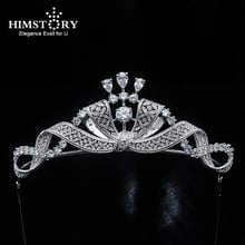 Himstory Luxury Princess Zircon Bride Tiara Crown Bridal Headpiece Hairwear Wedding Decoration Hair Accessories Jewelry 2024 - buy cheap