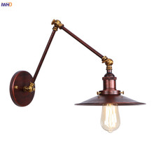 Iwhd industrial ajustável longo braço oscilante lâmpada de parede do vintage edison estilo casa iluminação parede lamparas pared 2024 - compre barato