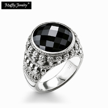 Black Oval CZ Skull Skeleton Cocktail Ring,Europe Style Fashion,Jewelry For Men & Women,2019 Gift In Silver to Lover 2024 - buy cheap