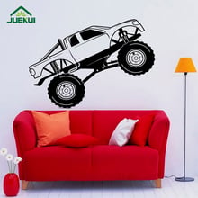 Monster Truck Racing Car Removable Wall Stickers for Bedroom Art Decor Vinyl Waterproof Decals Living Room Decoration KA757 2024 - buy cheap