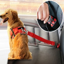 Collares de perro lleva vehículo coche cinturón de silla para perro perros de compañía coche cinturón de seguridad arnés plomo Clip palanca de seguridad tracción automática productos 2024 - compra barato
