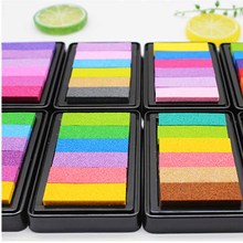 Ynaayu pad com tinta colorida para artesanato, 1 peça almofada de tinta vintage para scrapbooking faça você mesmo, almofada tinteiro para dedo para suprimento de festa 2024 - compre barato