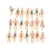 Mini Crafts 20 Pcs Swimming Figures Resin Model 1:75 Sand Table Model Toys Painted Beach People Miniatures Gift 2024 - buy cheap