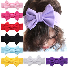 Baby Bowknot Headband Knitted Cotton Children Girls Elastic hair bands Turban for girl Headbands Summer Bandeau Bebe 2024 - buy cheap