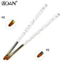 Профессиональная маникюрная УФ-гелевая ручка BQAN 1 #6 #8, прозрачная акриловая кисть для рисования ногтей, инструменты для фототерапии 2024 - купить недорого
