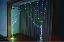 3M x 3M 300 LED Outdoor Party Christmas xmas String Fairy Wedding Curtain Lights Lighting 220~240V OR 110V RGB color 2024 - buy cheap