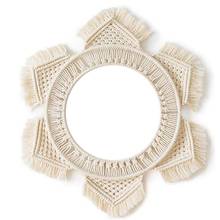 New Mirror Wall Round Bohemian Mirror Macrame Hand - Made Cotton Rope Home Hanging Wall Mirror Decoration 2024 - buy cheap