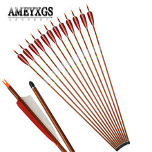10pcs 31inch Pure Carbon Arrows Spine 400 ID6.2mm Arrow Shaft With Natural Turkey Feathers Shooting Training Archery Accessories 2024 - buy cheap