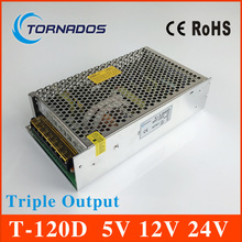 Triple output power supply 120w 5V 12V 24V 8A 2.5A 2A power suply T-120D  high quality ac dc converter 2024 - buy cheap