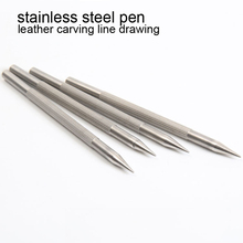 DIY leather craft carving line drawing making pen hand tool stainless steel material 2024 - buy cheap