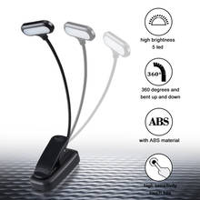 Flexible LED Book Light Switch on/off Mini Book Reading Light Black Clip Book Reading Lamp Portable Table Lamp with AAA Battey 2024 - buy cheap