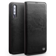 QIALINO-funda de teléfono de cuero genuino para Xiaomi Mi 9, 6,39 pulgadas, hecha a mano, con ranura para tarjeta 2024 - compra barato