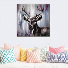 Handpainted Oil painting On Canvas Free Shipping Wall Pictures Deer Wall Art for Home Decor Pet Pictures Modern Abstract 2024 - buy cheap