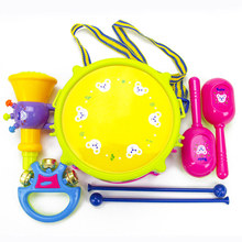 5 Pçs/set Tambor Bebê Definir Crianças Rufar de tambores Musical Instruments Banda Kit Presente Brinquedo Educacional 2024 - compre barato