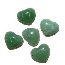 Piedras naturales de Aventurina verde, 10x10mm, 15x18mm, 25x25mm, forma de corazón, sin agujero, para hacer joyas DIY 2024 - compra barato