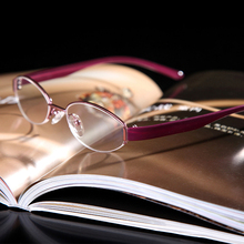 SHUAI DI-gafas de lectura para mujer, lentes recubiertos antifatiga de la pierna, Semi llanta Tr90, color rosa, a la moda, + 0,5 + 0,75 + 1 + 1,25 a + 6 2024 - compra barato