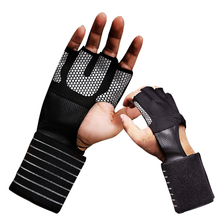 Gym Weightlifting Training Gloves Anti-Slip Half Finger Dumbbell Barbell Bracers Crossfit Fitness Wrist Wraps Palm Workout Glove 2024 - buy cheap