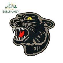 EARLFAMILY 13cm x 13cm Car Styling Panther Head Car Sticker Ricamate Termoadesiva Pantera Biker Bumper Window Car Accessories 2024 - buy cheap