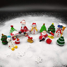 26pcs Christmas Style Miniature Ornament Kits for DIY Fairy Garden Dollhouse Home Decoration White Sand Santa Christmas Trees 2024 - buy cheap