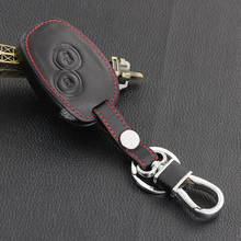 LLavero de coche de cuero negro, cubierta de llaves para Renault Koleos Clio Scenic Megane Duster Sandero Captur ,2 botones 2024 - compra barato