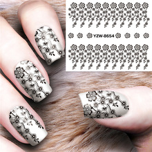 Nail sticker art decoration flower love slider adhesive Water Transfer decals manicure lacquer art accessoires polish foil 2024 - buy cheap