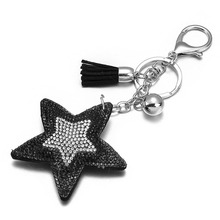 New Car Keychain Star Key Chain with Crystal Rhinestone Key Chain Cool gifts Key Women big Tassel 2024 - buy cheap