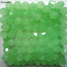 Isyaka-miçangas de cristal não-hiiné, cor verde, 100 pçs, espaçador solto, para fazer joias 2024 - compre barato