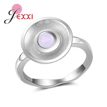 Brand Unique Women White Fire Opal Stone Ring Genuine 925 Sterling Silver  Wedding Jewelry Promise Engagement Rings 2024 - buy cheap